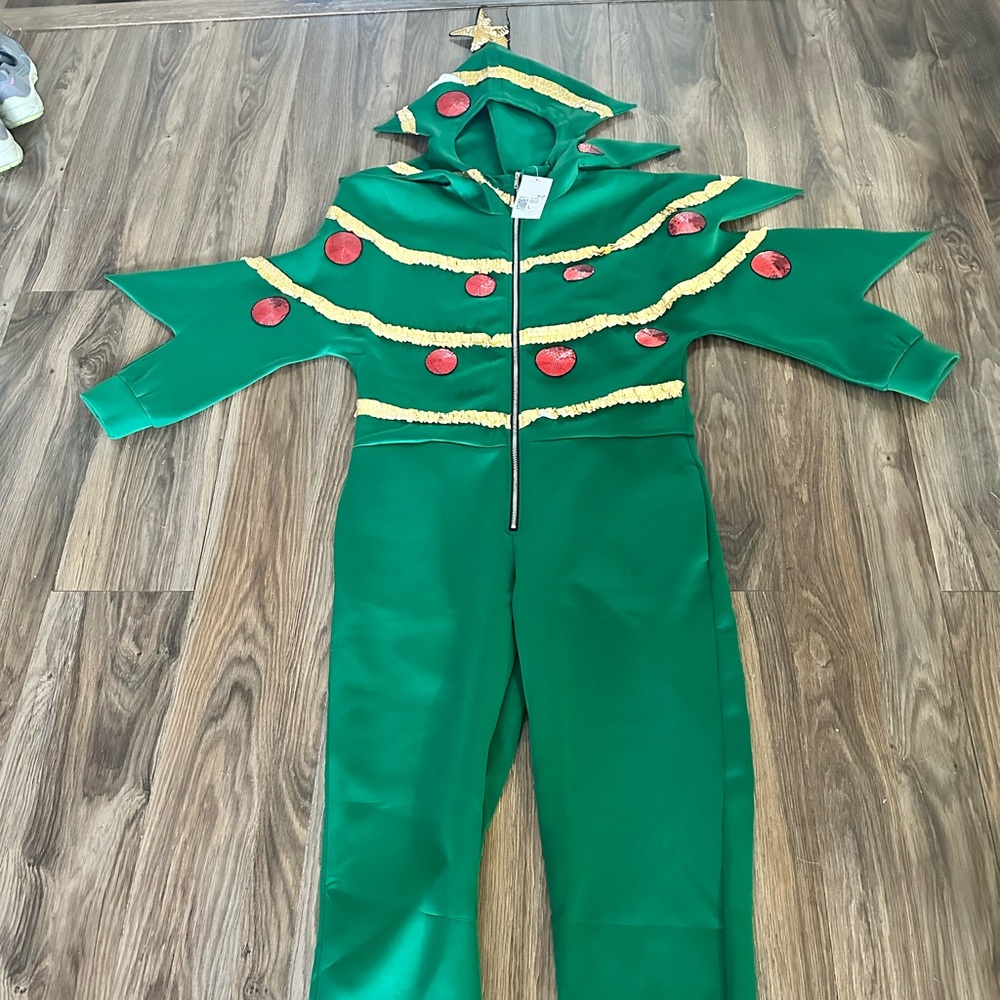 Adult Christmas Tree Costume jumper Large